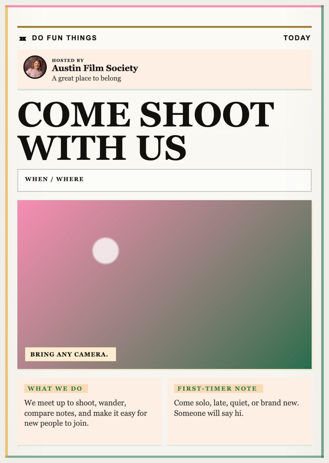 Come Shoot With Us 1